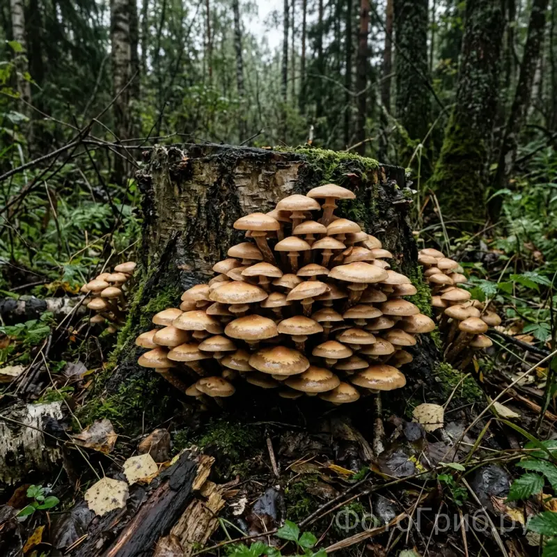 Опенок летний в лесу